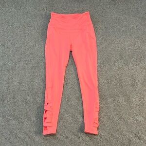Free people Hot pink cropped leggings.